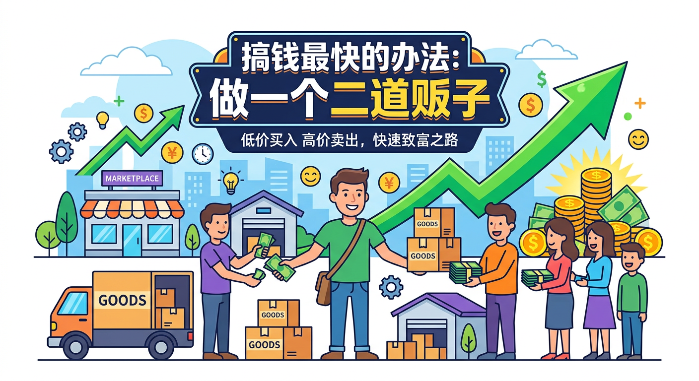 搞钱最快的办法：做一个二道贩子