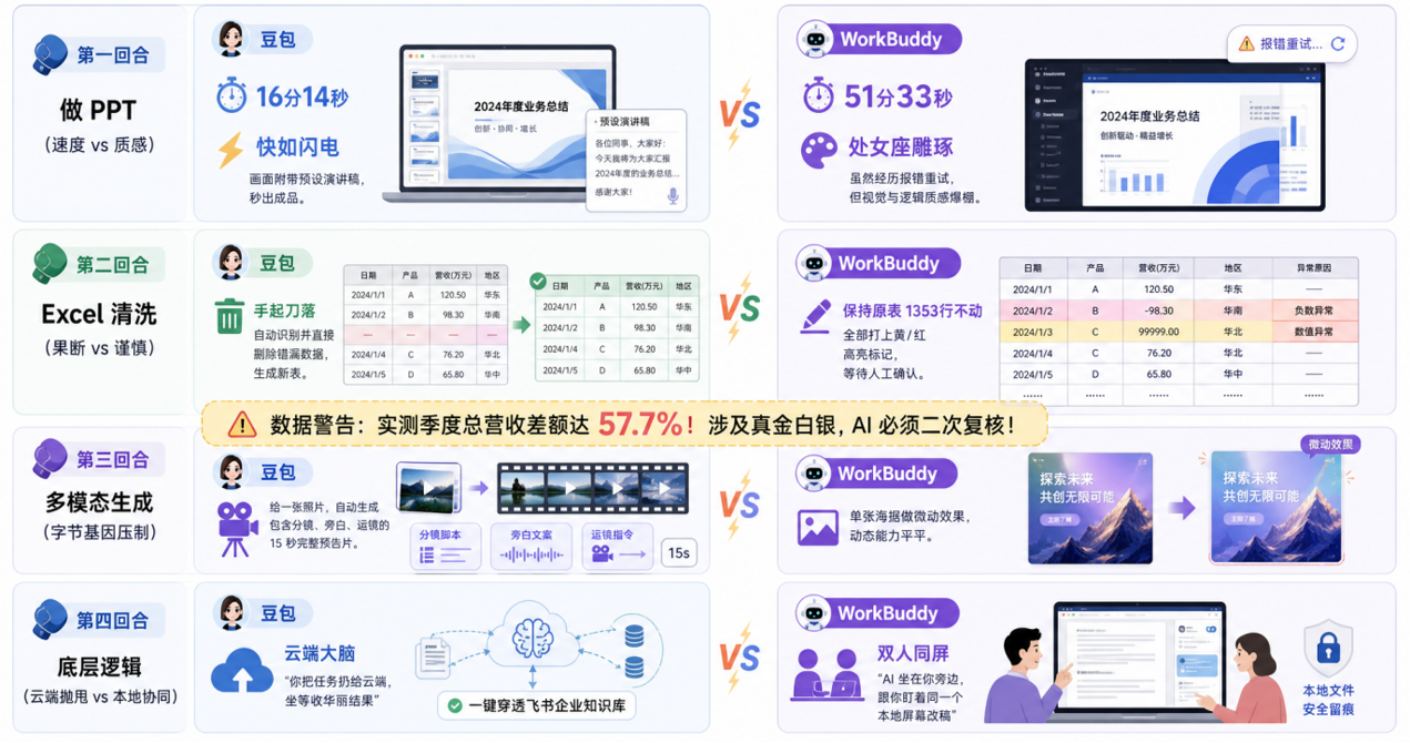 豆包工作 VS WorkBuddy：AI办公双雄对决